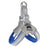 Reflective Y shape dog harness in sapphire blue with 1.5m lead