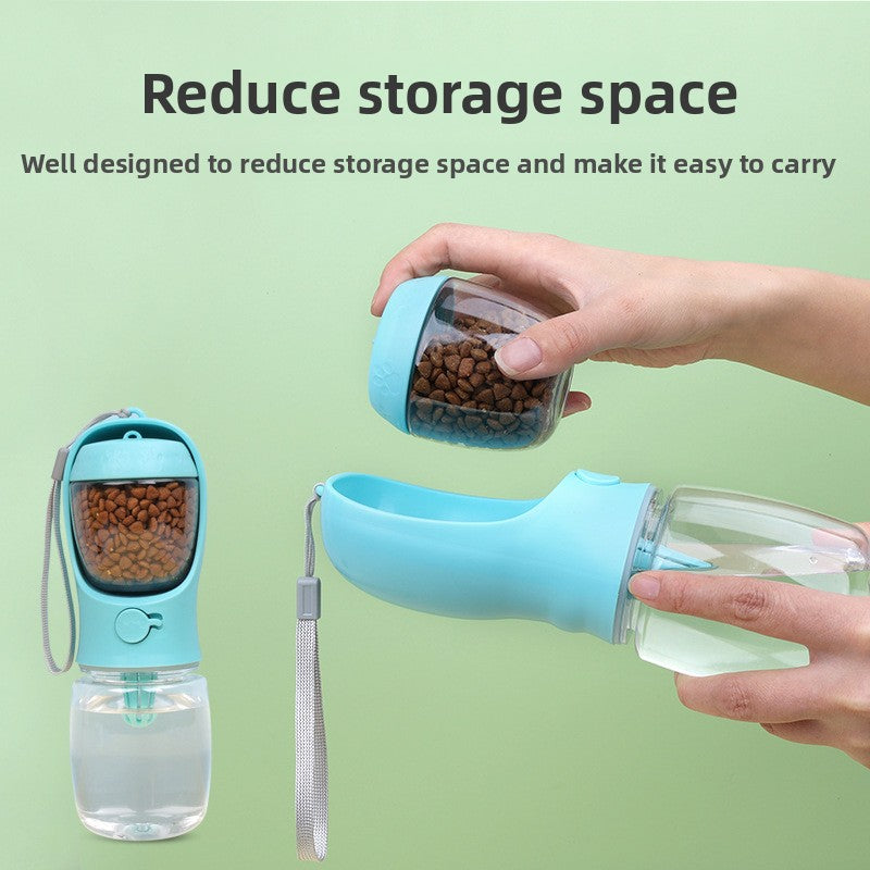 Portable 2-in-1 Dog Water Bottle and Drinking Cup with Leak-Proof Lid