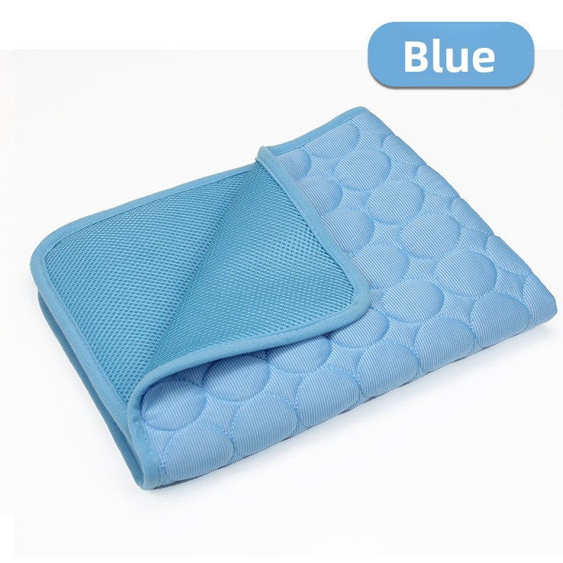 Blue ice silk pet cooling mat with soft filling, photo 7