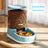 Gravity-Fed Automatic Pet Water Dispenser and Food Feeder Set, 3500ml Large Capacity