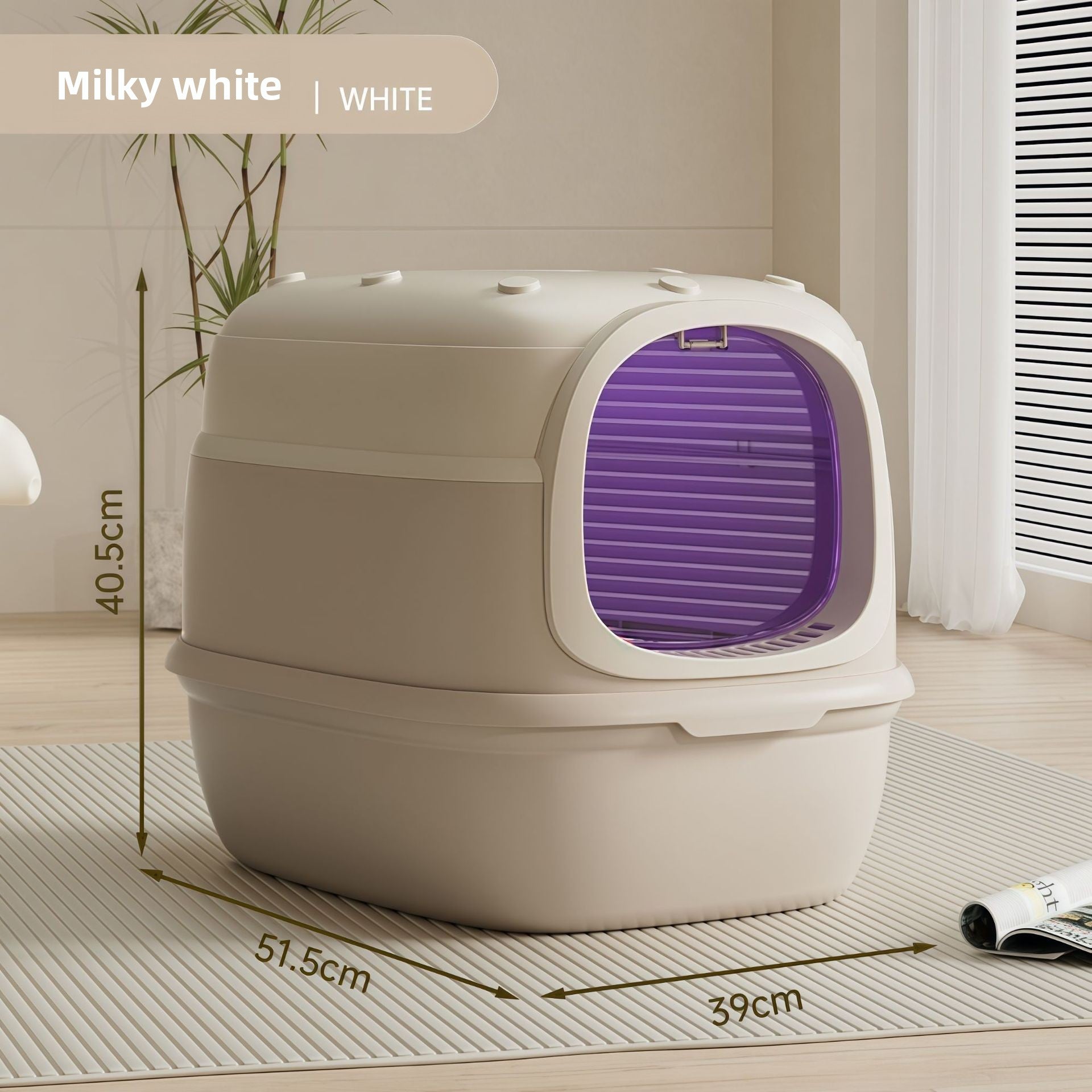 Fully Enclosed Cat Litter Box, Standard or UV Disinfecting