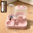 Dual-Compartment Pet Food Bowl with Automatic Water Refill Bottle and Leakproof Design