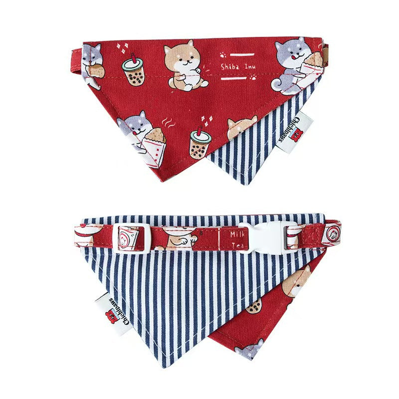 Cartoon print dog bandana scarf in a cute design, product image 30