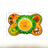 Fleece bone shaped snuffle mat for dogs in Orange Bone