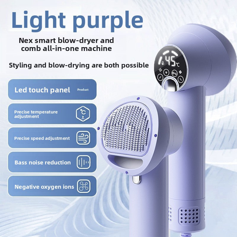 All-in-One Pet Hair Dryer and Comb with Adjustable Temperature and Quiet DC Motor