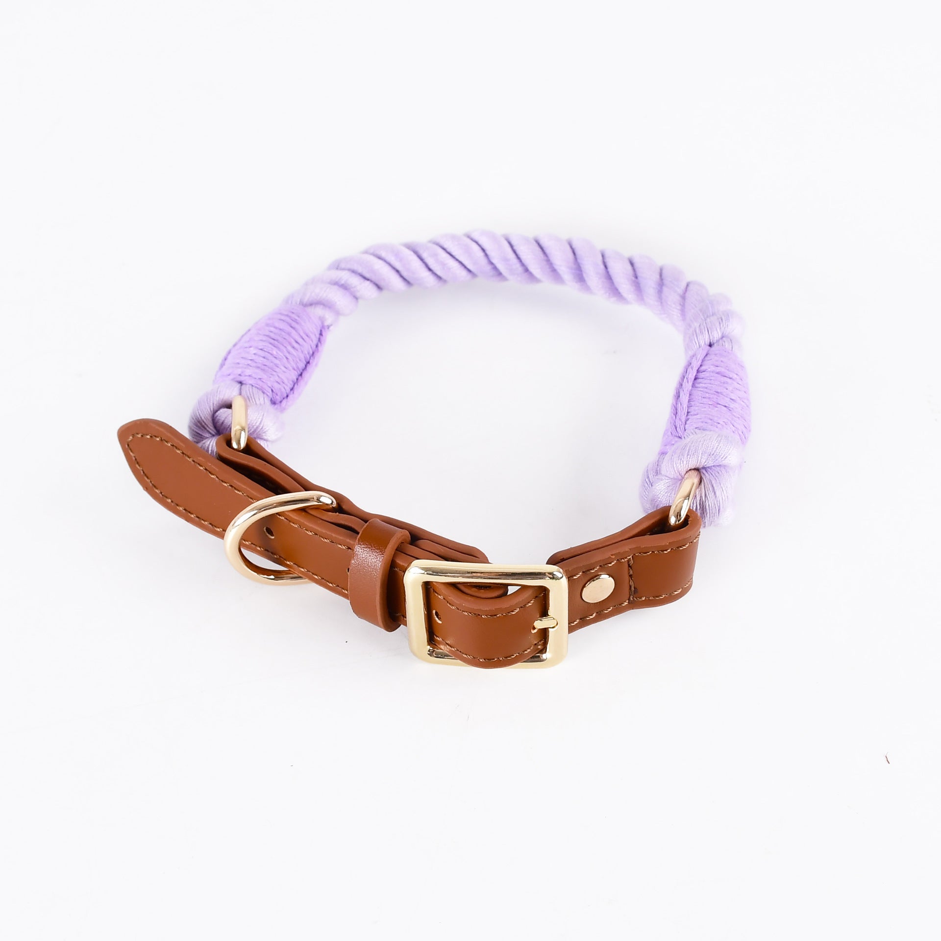 Braided cotton rope dog lead or collar, available from Pet Royale UK