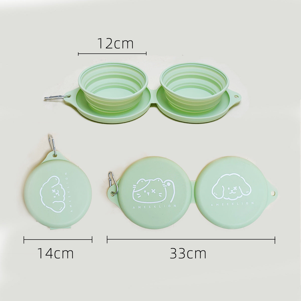 Foldable Silicone Pet Bowl for Outdoor Walks and Travel for Dogs and Cats