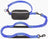 Hands free reflective dog running lead with waist bag in black