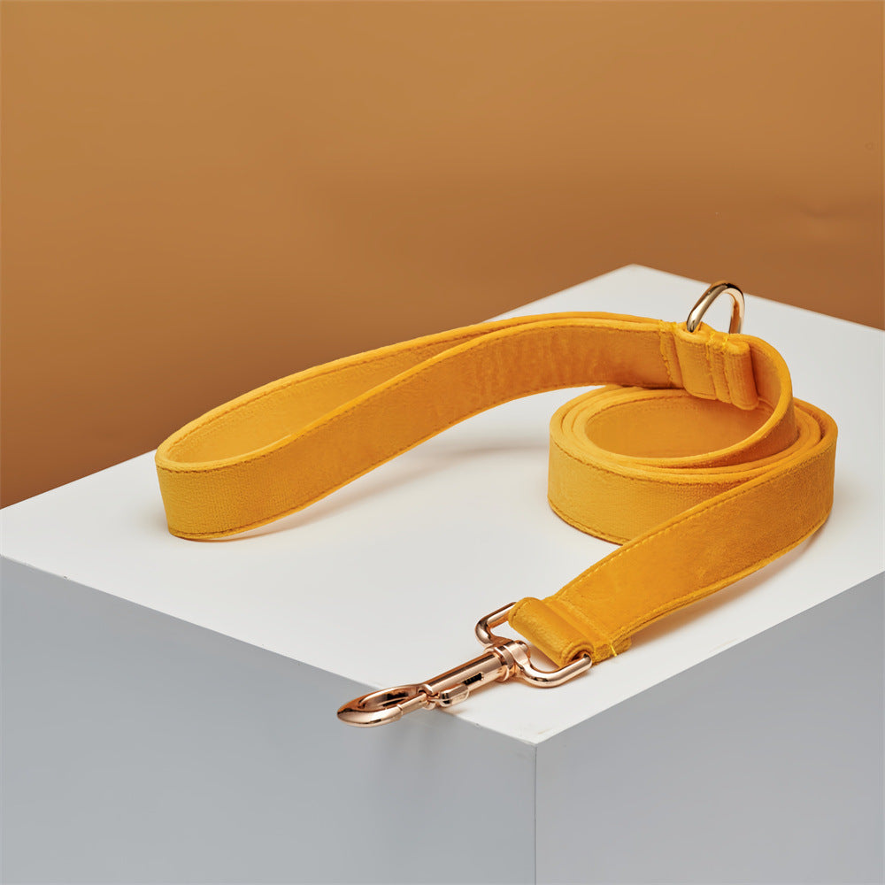 Nylon dog lead with soft plush padded handle in 8 colour options