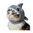 Plush shark hat for cats, in Grey Shark, size One Size, image 5