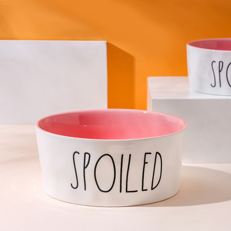 Creative Contrasting Color Ceramic Pet Bowl