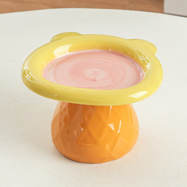 Ceramic Pet Food Bowl with Anti-Spill Design