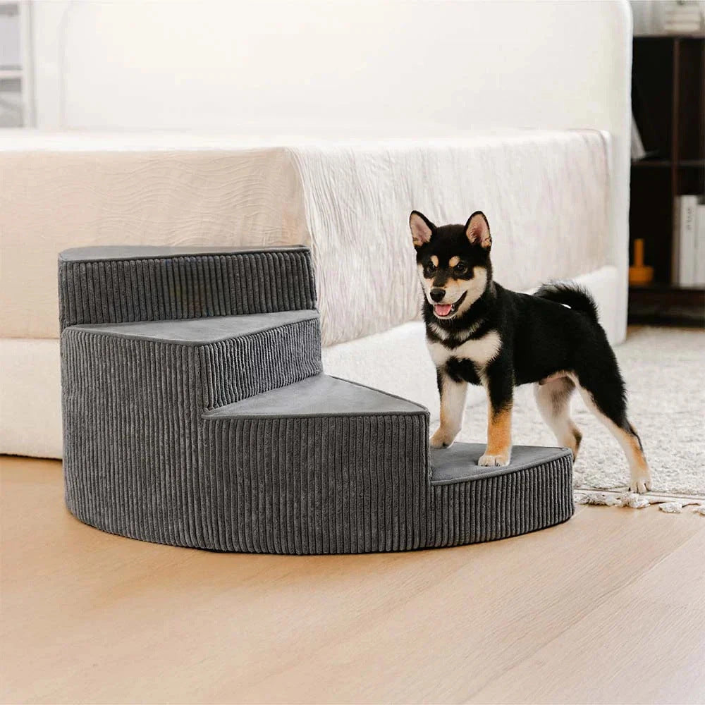 Curved sponge pet stairs with washable cover, detail photo 4