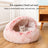 Crystal plush shell cat bed, soft semi enclosed nest, view 1