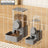 Hanging gravity pet feeder and water dispenser for cages in two tone colours, view 16