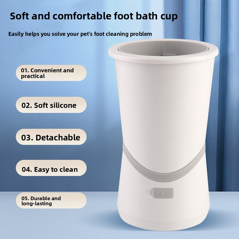 Rechargeable Electric Paw Cleaner Cup for Dogs and Cats, No Rubbing