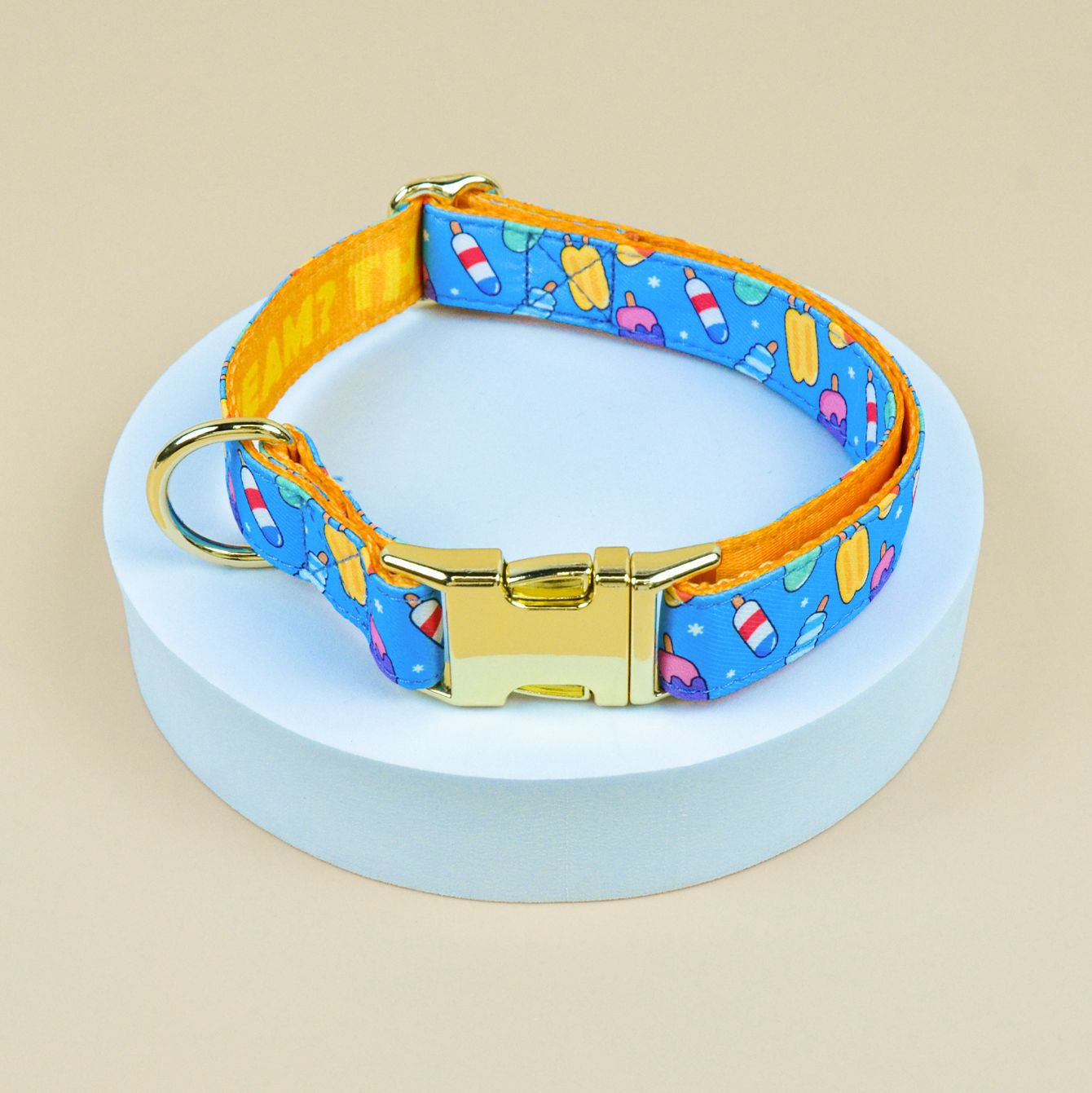 Patterned dog harness with ID tag in purple heart print, product image 83