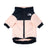 Embroidered fleece two-leg dog jacket in Black, side view