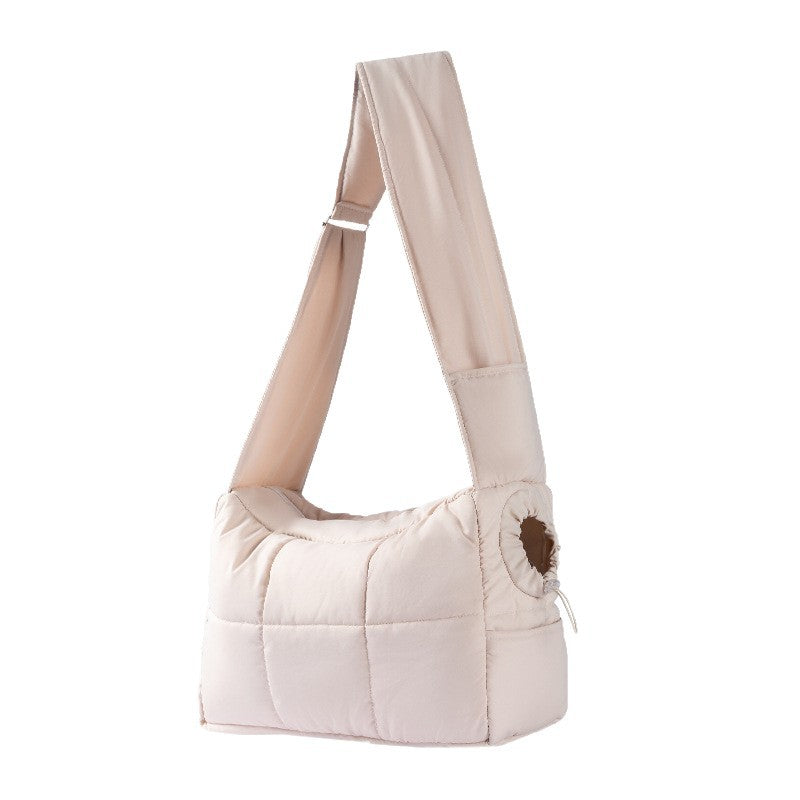 Quilted pet carrier shoulder bag, detail photo 5
