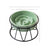 Ceramic Slow Feeding Pet Bowl with Small Flower Design and Optional Iron Stand