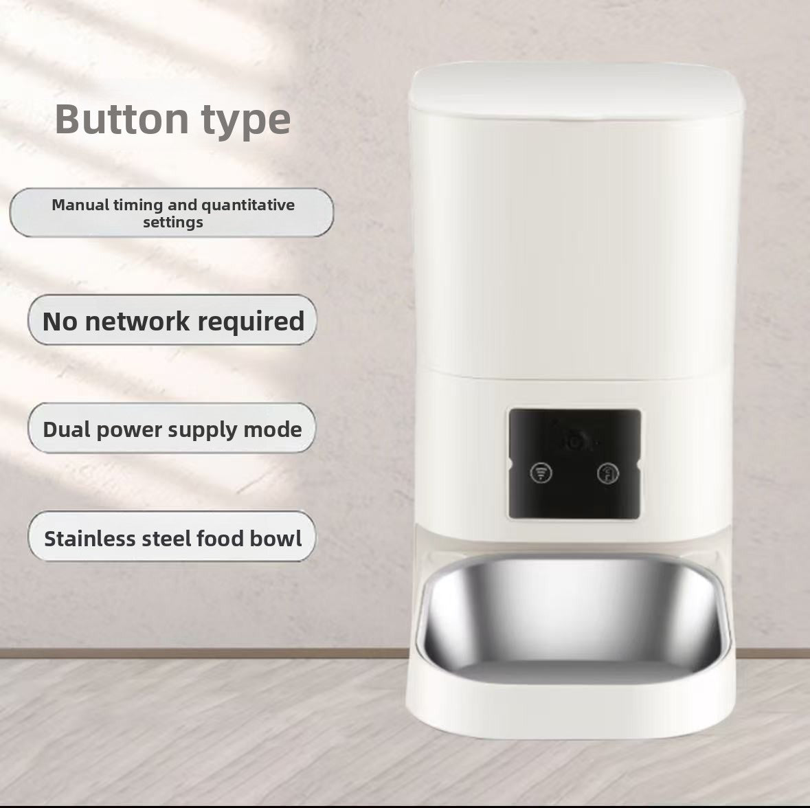 Smart Automatic Pet Feeder with 180 Degree Camera, App Control and Sealed Food Storage