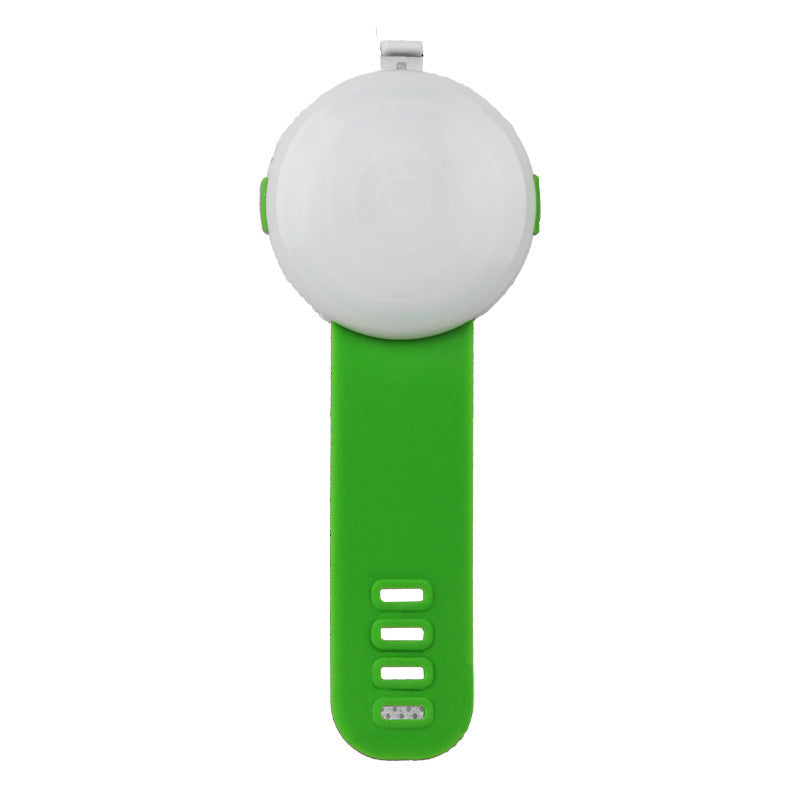 Rechargeable clip-on LED dog collar light in Green