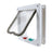 White lockable cat flap with 4-way locking dial