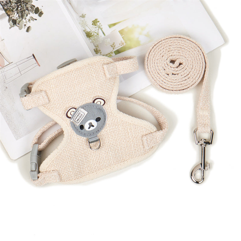 Cloth vest harness with lead for small pets, available from Pet Royale UK