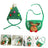 Christmas pet bib and hat for dogs and cats in Green Bib, front view