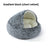 Gradient grey semi-enclosed shell cat bed in short velvet, photo 54