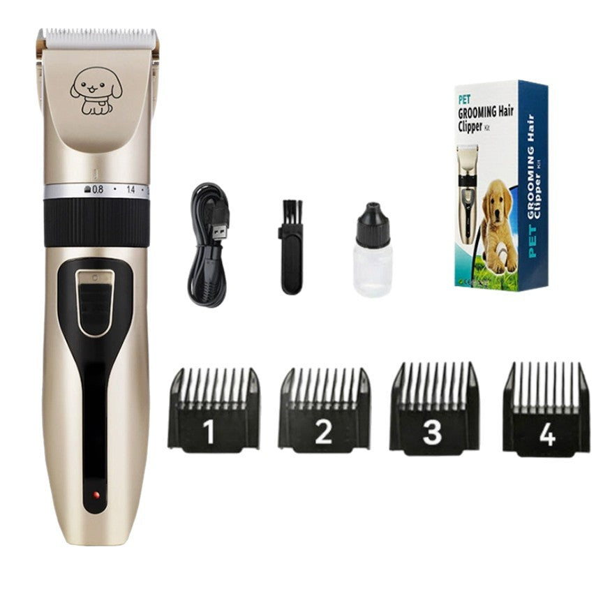Cordless Pet Hair Trimmer, 6500 RPM with Comb and Scissor Options