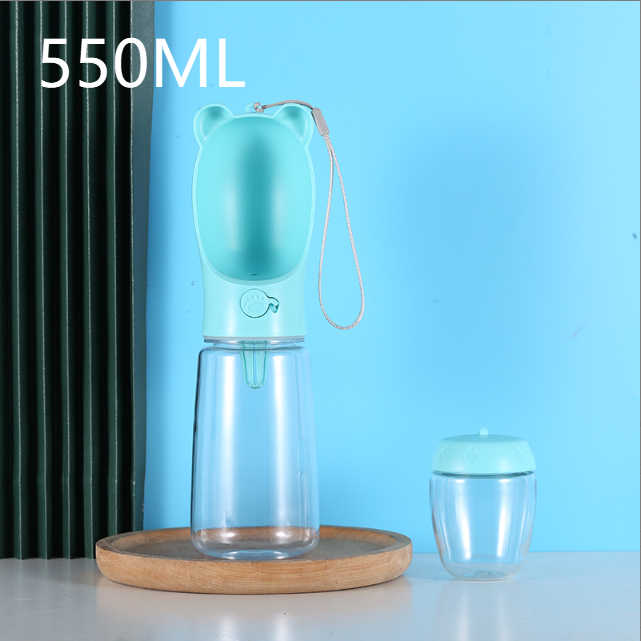 Portable Pet Food and Water Cup with Cute Ear Design in 350ml or 550ml Sizes