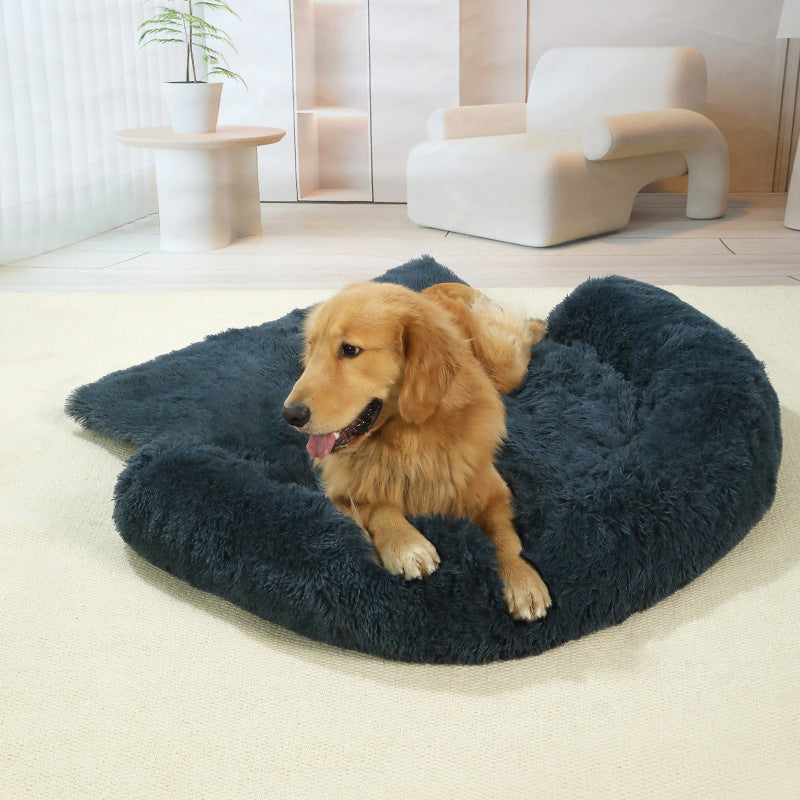 Plush pet sofa cushion bed, shown in 16 colours and styles