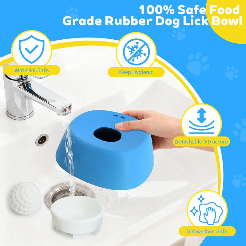 Bone-Shaped Slow Feeder Dog Bowl in PLA with Non-Slip Base, Easy to Clean