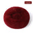 Plush round padded dog and cat bed in Wine Red