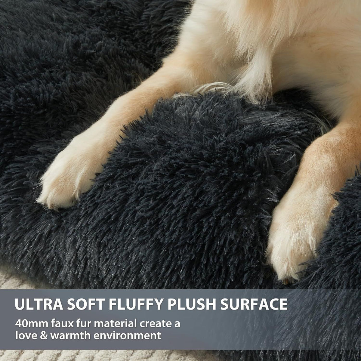 Plush faux fur pet mat with waterproof base, photo 3 of 47
