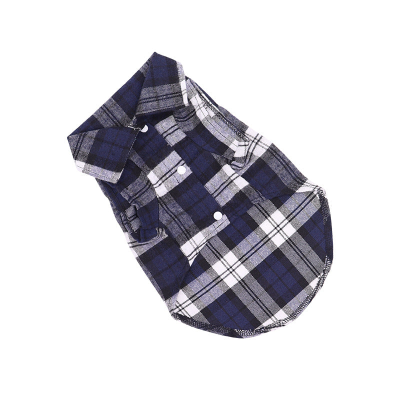 Plaid summer shirt for small dogs and cats, available in 3 colours, image 9