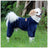 Coral velvet four-leg dog coat for small dogs in Leopard Print, front view