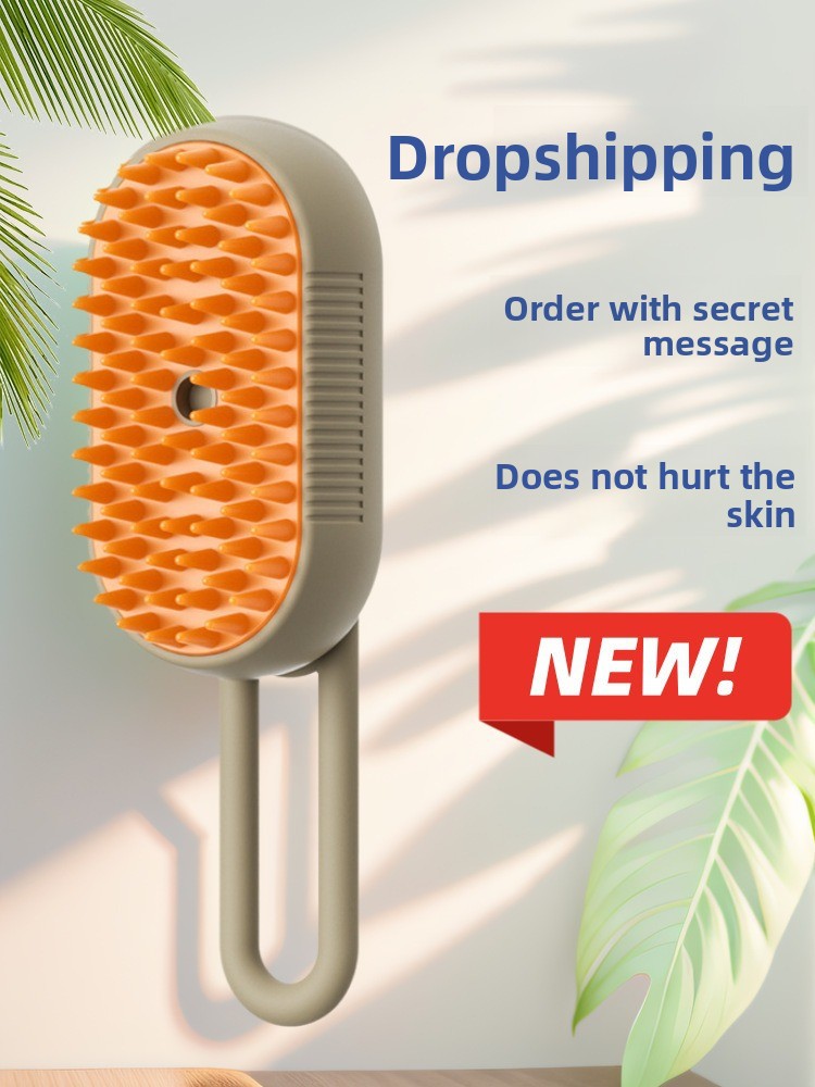 Electric Massaging Spray Comb with Silicone Tips, Anti-Static