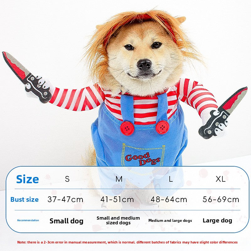 Funny Halloween dagger costume for dogs, in Dagger, sizes Small to Extra Large, image 3
