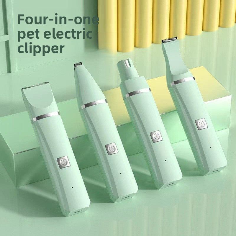 4-in-1 Cordless Pet Clipper and Nail Grinder with Square Head
