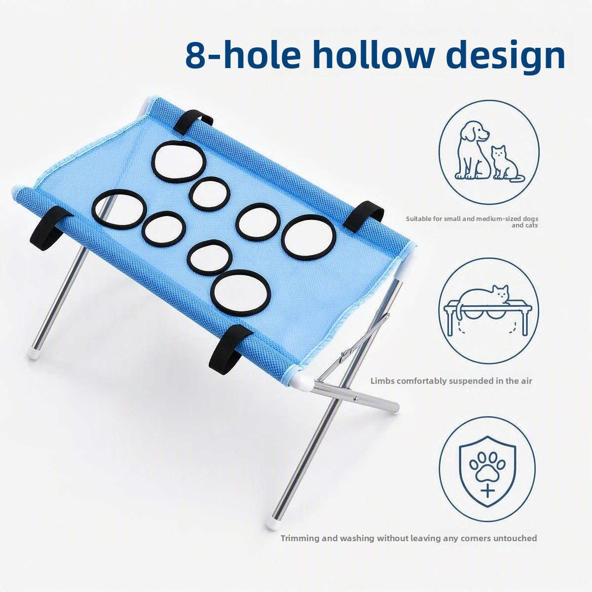Foldable pet grooming table with quick-dry mesh top, photo 1 of 10