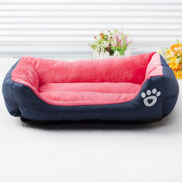 Zebra print dog bed with soft cotton sleeping area