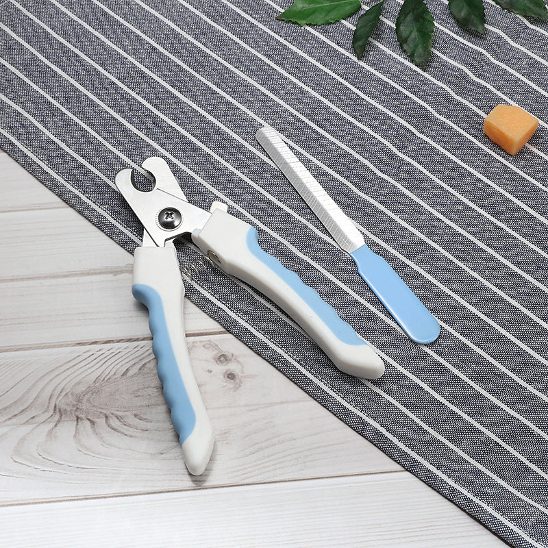 Stainless Steel Pet Nail Clippers with Wave or Curved Handle