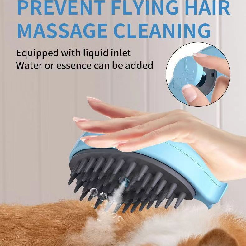 Electric Pet Comb in Whale or Avocado Design, Spray Grooming Brush