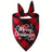 Christmas printed pet bandana for dogs and cats in Red Christmas Hat, front view