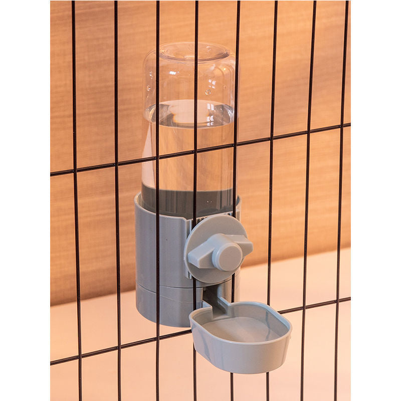 Hanging Pet Feeder and Water Dispenser Set, 500g Food and 500ml Water, Cage Mount