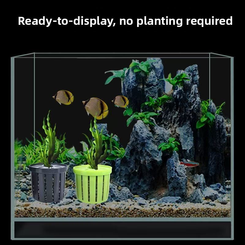 Plastic aquarium plant basket for holding aquatic plants, photo 3