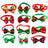 Christmas ribbon bow tie collar for dogs and cats in Style 1, front view