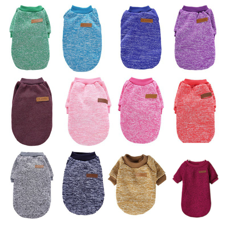 Soft knit fleece jumper for small dogs and cats, available in 12 colours, image 1